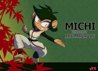 Introducing Michi by SexMajin - female, sonic, solo, monkey, martial arts, fan character, macaque, primate