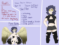 Rejection Crew: Annalise Willows by desolateangel - female, hybrid, reference sheet, demon, oc, angel, reference, original character