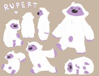 Rupert! by Layt0n - cute, fuzzy, boy, male, purple, guys, snow, creature, blush, character, fantasy, yeti, layton, rupert