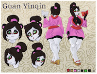 Panda OC Sheet commission by Ashardy - female, sexy, panda, furry, chinese, big breasts, nerdy, sexual, oriental, big tits, big ass, big butt, female/solo, panda bear, pandaren, female solo, thick thighs, thick hips, thicc