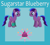 Sugarstar ref sheet by PlumVaguelette - female, pony, ref