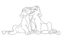 Simba and Nala by TheGiantHamster