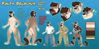 Ralph Belachuk ref sheet | Art ~ CombatRaccoon by TheLastMessiah - cougar, male, military, post-apocalypse