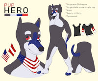 Pup Hero by Snofu - dog, male, canine, null, genderless, shiba inu, neoprene, nullo, agender, shibe