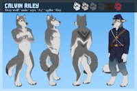 Ref Sheet: Calvin Riley by minoan - wolf, male, reference sheet, novel, historical, civil war, calvin riley