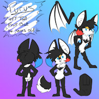 Purus Ref Sheet V5 by DDDAfterDark - male, bat, fluffy, sheet, ref, coloured, ref sheet, fruit bat, neck fluff, cbg, purus