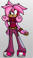 Sally the Armahog by GurahkWeavile - female, hybrid, armadillo, hedgehog, fancharacter, fan character, sonic fanon characters, love-child, love child, mightyxsonia, mighty x sonia