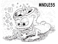 Inktober Day two: Mindless by ThaPig - mindless, social media, inktober