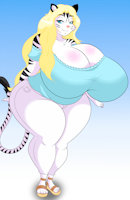 Liz Guadalupe Full Body v2 by SonataDragon - big, boobs, breasts, female, feet, paws, giant, white tiger, tits, huge, body, heels, refference, sandals, bigboobs, white tigress, bigtits, bigbreasts, hugebreasts, hugeboobs, bigbooty, bigbeautifulwoman, curvywoman, giganticbreasts, giantesswoman, giganticboobs, giantboobs