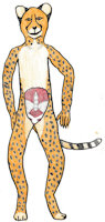 Chef Florentine The Cheetah by Smirkyguy - male, guro, gore, skeleton, cheetah, bones, flesh, snuffie, vivisection, alive, immortal, male/solo