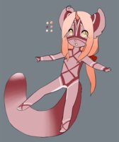 Ribbons bio by ScottySkunk - cub, female, red panda, refrence