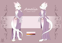 Amelia Reference Sheet by SkyeBold - female, reference sheet, scaly, reference, scalie, reference page, kobold, dragon girl