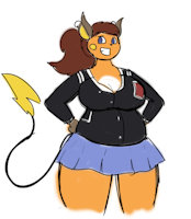 Isabelle "Icarus" Hiruma by Thomaswriter2 - female, pokemon, oc, thicc, pokemon academy