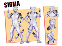 Sigma ref sheet by MetalCrow - snow leopard, male, reference sheet, ref sheet