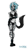 Zoey The Zebra by SonicFoxhound - female, equine, mohawk, character sheet, anthro, stripes, dancer, zebra, pose, sheet, oc, dossier, orginal character, zoey the zebra