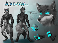 darkgoose ref463/ Reference: Arrow (V1 SFW) by darkgoose - wolf, male, commission, sheet, ref, canid, darkgoose, reference, sfw, rs