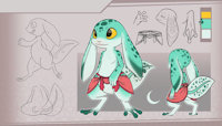 Cres by PrincessCres - male, tail, frog, sash, lkiws, totodice, qitsi