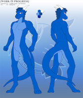 ref617/ Reference: River (WIP) by darkgoose - dragon, male, commission, wip, sheet, ref, darkgoose, reference, scalies, sfw, water dragon, rs