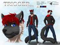 ref468/ Reference: Trigger (V2 Clothed) by darkgoose - cute, cat, feline, male, commission, sheet, ref, darkgoose, reference, sfw, rs