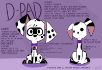 D-Pad Quick Ref Sheet by Whitewolf20XX - dog, male, reference sheet, oc, dalmatian, 101 dalmatians, 101 dalmatian street, d-pad