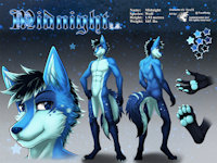 ref484/ Reference: Midnight by darkgoose - wolf, male, commission, sheet, ref, canid, darkgoose, reference, sfw, rs