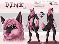 ref485/ Reference: Rinx (V1 SFW) by darkgoose - fox, feline, wolf, male, commission, sheet, cheetah, ref, canid, darkgoose, reference, sfw, rs, wolf-cheetah-fox