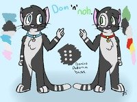 Dom'n'Noh ref sheet.  by Fenruu - cats, twins, cat, male, and, dom, sheet, ref, tuxedo, domino, noh