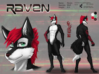 ref488/ Reference: Raven by darkgoose - wolf, male, commission, sheet, ref, canid, darkgoose, reference, sfw, rs