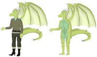 Tretus redesign by Hyperc - female, green, anthro, dragoness