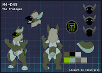 M4-D45 the Protogen Ref by AlienMarksman - male, protogen