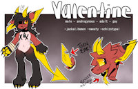 val ref 2020 by caphound - male, reference sheet, jackal, demon, collar, reference, hellhound, padlock