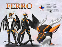 ref503/ Reference: Ferro (V1 SFW) by darkgoose - dragon, male, commission, sheet, ref, darkgoose, reference, sfw, rs