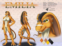 ref502/ Reference: Emilia by darkgoose - female, commission, hybrid, lizard, snake, sheet, ref, darkgoose, reference, sfw, rs
