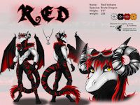 ref504/ Reference: Red (V1 SFW) by darkgoose - dragon, male, commission, sheet, ref, darkgoose, reference, scalies, sfw, rs