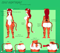 Odile Refsheet 2 by 7EXOR (hgt 5'1") by thestooge - big, female, butt, tiger, booty, ass, rump, buns, bubble, scratch, bottom, bum, tush, behind, buttocks, posterior, big ass, big booty, bubble butt, buttcheeks, keister, butt scratch, nightingale, tushy, tushie, bootylicious, heinie, bottom heavy, gluteus maximus, tuckus, bottom-heavy, big buns, odile, odile nightingale, rumpalicious