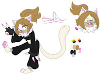 Sofia the Cat by MamaVampyr - cat, feline, female, reference sheet, sonic fan character, sonic oc