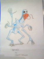 Ratcher the creepy crawler by cookingbutt86 - male, demon, character sheet, traditional art, character design