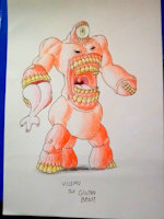 Vilemu the gluton beast by cookingbutt86 - male, demon, character sheet, traditional art, character design