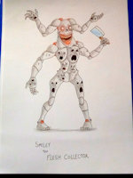 Smiley the flesh collector by cookingbutt86 - male, demon, character sheet, traditional art, character design