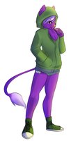 Being Cute by NB - male, lion, purple, girly, lollipop, boi, hoodie, girly boy, girly boi