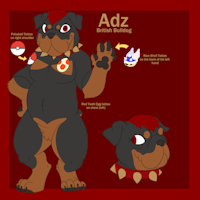 Adz Ref sheet by adzdaninja100 - dog, male, reference sheet, canine, ref sheet, british bulldog, adzdaninja