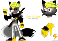 Jericho the Jackal by Filibolt - jackal, character sheet, male/solo, sonic oc