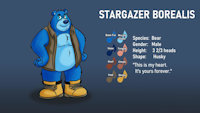 Character Sheet: Stargazer by MaxDeGroot - male, bear, character, sheet