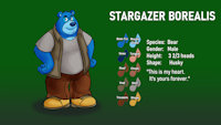 Character Sheet: Stargazer Age 38 by MaxDeGroot - male, bear, character, sheet