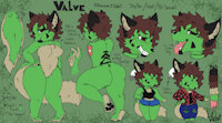 My New Updated Reference! by Valvi - cute, female, wolf, thick, booty, green, sheet, reference, hips, sfw, thicc