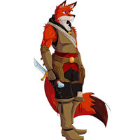 Kale by AceV - fox, male, clothed, anthro, red fox, rope, fantasy, vulpine, medieval, dagger