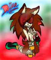 ♂≈Daine Lucas Steen the Hedgehog Wolf Mix≈♂ by C4LIGIN0US - wolf, male, gay, homosexual, pink, hedgewolf, hedgehog, mobian, flirting, daine the hedgewolf