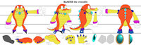 Blaster the crocodile [REF] by JollyVille - male, reference sheet, reference, crocodile, mobian, model sheet, blaster, referencesheet, modelsheet, reference-sheet, blaster the crocodile