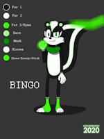 Bingo The Skunk by AcidSkunkWolf - skunk, anthro, barefoot, stink, mobian, sonic fan character, barefeet, sonic oc