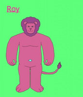 New Roy ref by FartgodAnubis - feline, male, lion, balloon, sheet, ref, reference, roy, portraits, artwork (digital)